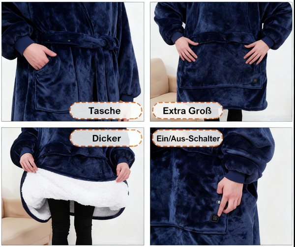 Kuschelige Wärme-Kapuzendecke